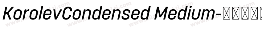 KorolevCondensed Medium字体转换